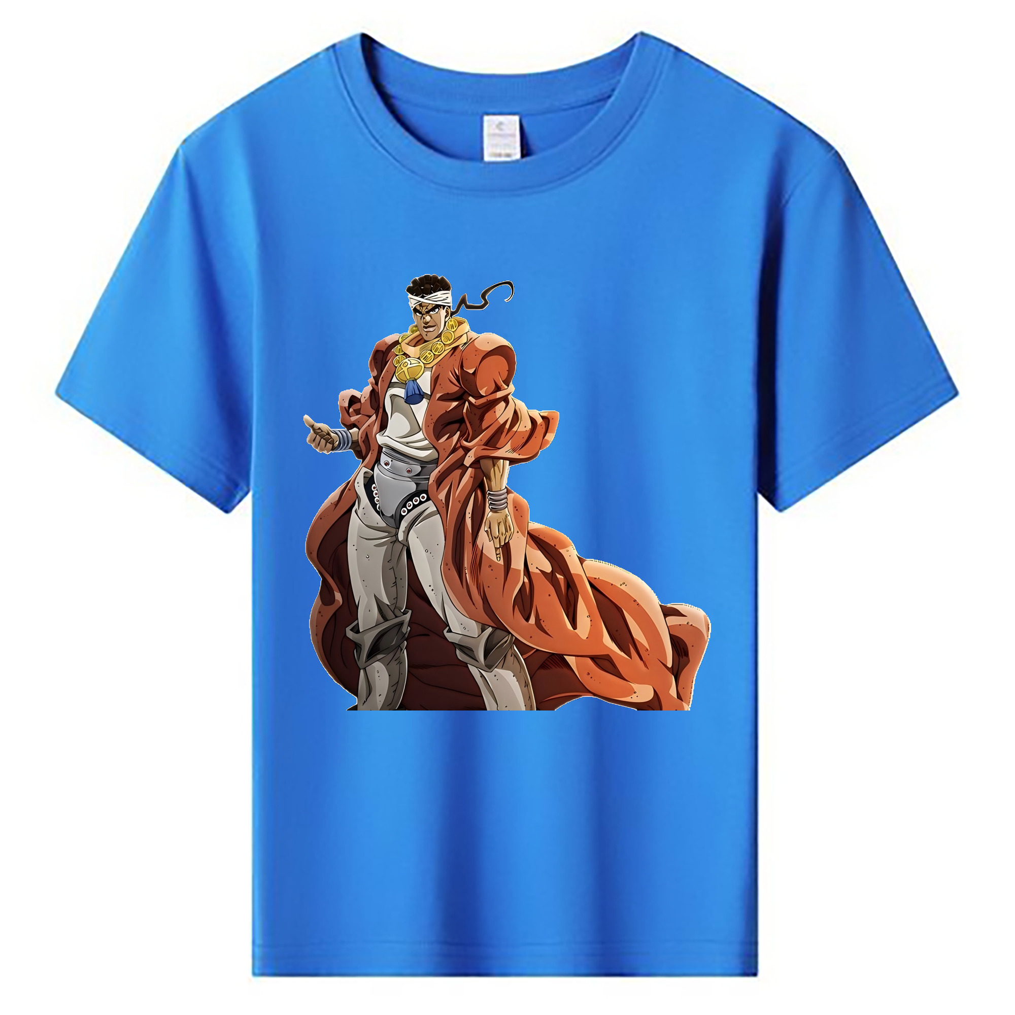 （画像用） ジョジョの奇妙な冒険 ムハンマド?アブドゥル JoJo's Bizarre Adventure Muhammad Avdol 綿100％キッズTシャツ（フロントプリント）
